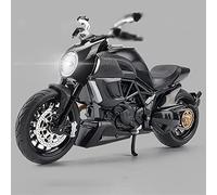 ZWXHN 1:12 Carbon Red Die Cast Vehicles Collectible Hobbies Sound And Light Motorcycle Model Toys For D&ucati Diavel