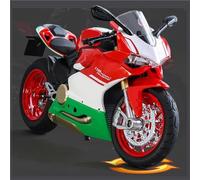 ZWXHN 1:12 Scale For D&ucati 1199 Motorcycle Toy Model Cars Alloy Diecast Shock Absorption Sound Light Chain Linkage Simulation Motors For Boys