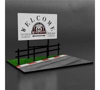 ZWXHN 1:18 1:12 For D&ucati Background 66 Highway Simulation Motorcycle Model Scene Wood Wooden Mdf Toy Vehicle Motorbike Display