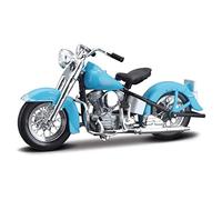 ZWXHN 1/18 Blue Die Cast Vehicles Collectible Hobbies Motorcycle Model Toys For H&arley 74FL HYDRA Glide 1953