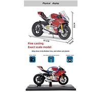 ZWXHN 1:18 For D&ucati Panigale V4 S Alloy Diecast Motorcycle Model Workable Shork-Absorber Toy For Children Gifts Toy Collection
