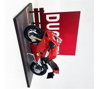 ZWXHN 1:18 For D&ucati PANIGALE V4 Simulation Alloy Motorcycle Model With Scene Base Background Motorcycle Club