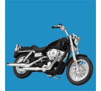 ZWXHN 1:18 For H&arley 2006 Dyna Street Bob Motorcycle Model Toy Collection Moto Die Cast Metal With Plastic Part