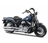 ZWXHN 1:18 For H&arley FLSTSB Cross Bones 2008 Blue Motorcycle Bike Diecast Model For Children's Gifts Adult Collection