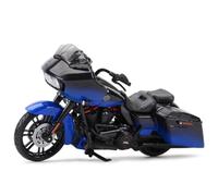 ZWXHN 1:18 For H&arley For D&avidson 2018 CVO Road Glide Blue Black Die Cast Vehicles Collectible Hobbies Motorcycle Model Toys