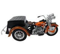 ZWXHN 1/18 Three Rounds Motorcycle Bike Diecast Model For Children's Gifts Adult Collection For H&arley Servi-car Sidecar 1947