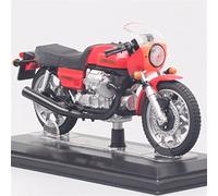 ZWXHN Classic 1:24 Scale Sports Model Motorcycle Cafe Diecasts & Toy Vehicles Bike Acrylic Box Souvenir For Moto Guzzi 850 1976