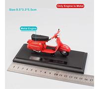 ZWXHN Kid 1/18 Scale Vintage For Piaggio For V&espa GTR 1968 125 Red Pedal Scooter Motorcycle Diecast Toy Model For Boy Collection