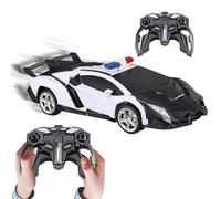 zwxqe Car Robot, Rotating Transforming Vehicle, 2-in-1 Music Toy, Interactive Learning, Educational Play for Kids Indoor Home School Backyard Garden Holiday Entertainment Use, ABS