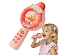 zwxqe Cartoon Microphone, Music Singing Toys, Karaoke Mic for Kids, Handheld Microphone for Kids, Musical Light Show Mic, Kids Karaoke Mic, Singing Toys for 3-12 Year Olds, Cute Kids Microphone