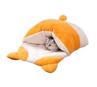 zwxqe Cat Sleeping Bag, Cute Cartoon Cat Cave, 360-Degree Wrap Bed, Semi-Closed Cat Bed, Covered Hide Hood Burrow, Cozy Pet Cuddle Zone, Warm Cat Bed for Winter, Cat Cave with Hood,