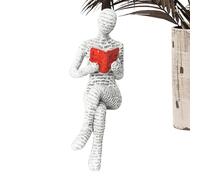zwxqe Creative Pulp Desk Reading Women Sculpture | Abstract Thinker Figurine | Pensive Reader Statue | Minimalist Bookshelf Accessory for Home Bedroom School Offices and Study Room