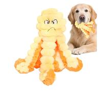 zwxqe Dog Chew Toy - Bite Resistant Plush Squeaker, Octopus Shape Puppy Chewing Toy with Soft Fabric for Small Breed Indoor Outdoor Home Park Walking Beach Lawn Garden Backyard Fun Safe Play