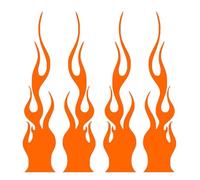 zwxqe Flame Car Stickers | Flame Racing Stripe Decal | Flame Reflective Sticker, Unique Car Body Decals, Fun Car Accessories for Trucks, Sedans, Flame Sticker Motorcycle Decals 4