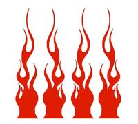 zwxqe Flame Car Stickers | Flame Racing Stripe Decal | Flame Reflective Sticker, Unique Car Body Decals, Fun Car Accessories for Trucks, Sedans, Flame Sticker Motorcycle Decals 4
