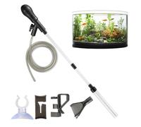 zwxqe Gravel Siphon for Aquarium - Water Changing Vacuum,with Flow Restrictor Clip, Suction Cup Fit Below 60cm Tank Siphon - for Garden Fountain Feeder Dirt Pond