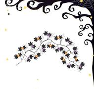 zwxqe Halloween Vine Twig with Lights | Willow Vine Garland 54 LED Lights,8 Mode Lighting Spooky Twig Wall Garland for Living Room Terrace Mirror Staircase Garden Porch Window