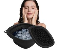 zwxqe Ice Face Bowl, Facial Cold Plunge Basin, Reusable Spa Tool, Built-In Tray Design, Foldable Portable Structure, Ideal for Daily Home Skin Care, Morning Routine, Beauty 9.53 Inch