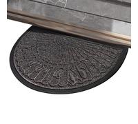 zwxqe Interior Door Mat for Entrance Area 40 x 60 cm Non-Slip | Semicircle Quick Dry Absorbent Washable Floor Mats Indoor Dog Pet Paws Dirt S