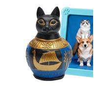 zwxqe Pet Urn, Egyptian Resin, Spiritual Jar, Lightweight Pet Cremation Box, Memorial Keepsake for Honoring Beloved Pets at Home, Desk, Shelf, Cherishing Precious Memories, 5.12 Inches