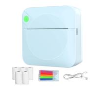 zwxqe Pocket Printer - Rechargeable Portable Wireless Thermal Printer, Small Sticker and Photo, Ideal for Notes, Art, Camera Prints, Home, School, Office, Travel, Outdoor and Indoor Use