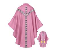 zwxqe Priest Costume Men, Catholic Priest Chasuble, Religious Mass Vestments 500g Professional Church Supplies Daily Religious Kit Modern Prayer Space Items Clergy Apparel Guard