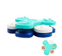 zwxqe Puppy Puzzle Feeder, Three Layer Slow Feeder Puzzle Bowl, 10.04x10.04x2.56 Inches Interactive Jigsaw Design Dog Dish for Reducing Boredom and Encouraging Healthy Eating