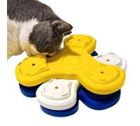 zwxqe Puppy Puzzle Feeder, Three Layer Slow Feeder Puzzle Bowl, 10.04x10.04x2.56 Inches Interactive Jigsaw Design Dog Dish for Reducing Boredom and Encouraging Healthy Eating