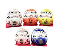 zwxqe Small Doll Statue, Feng Shui Figurine, 5x Zen Statue, Car Figurine, Traditional Doll Set, Car Lucky Ornament for Dashboard