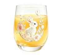 zwxqe Stemless Wine Glasses Glass with Floral and Animal Patterns | nature art wine glasses for mom wife girlfriend home apartment office kitchen bar dinner party family reunion holiday