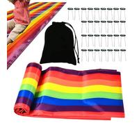 zwxqe Team Building Mat, Summer Outdoor Toy, 1100cm Fun Playing Run Mat with Reinforced Oxford Cloth, Cooperative Physical Agility Training Equipment for Coordinating Movements, and Enhancing Balance