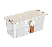 zwxqe Under Desk Drawer, Slide Out Organizer, 3.62x3.19x3.15 Inches Clear Adhesive Container Holder, Home Storage Solution for Pencils Stationery Supplies Cosmetics Office Organization