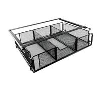 zwxqe Under Desk Drawer - Under Table Pencil Holder for Office, Metal Divided Tray Basket with Organized Compartments, Cabinet Storage Organizer for Adults, Kids, Pens, Stationery, 14.37x9.25 Inch