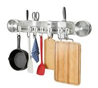 zwxqe Vacuum Suction Cup Hooks, Suction Removable Wall Hooks, No Drilling Adjustable Rail with 8 Hangers for Home Kitchen Bathroom Shower Tile Glass Towels Sponges Cutting Boards Hats Coats Bags Use