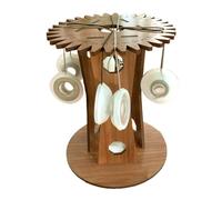 zwxqe Wood Braiding Disk | Wooden Rope Weaving Stand | Rope Cord Crafts & Knitted Wire Braid Device, 32 Slot Kumihimo Kit, Desktop Kumihimo Bracelet Knitting Disk for Hand Rope Braiding Disk