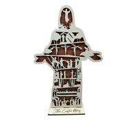 zwxqe Wood Jesus Statue, Easter Decorations, Hollow Carved Christ Birth Figurine with Open Arm, Christian Spiritual Friends Church, Religious Décor for Faith and Worship Celebrations