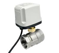 ZWXYKQBXG DN15 DN20 DN25 DN50 2 way IP65 Waterproof Motorized Ball Valve 12V 24V 220V 3-Wire 2 Control Stainless Steel Electric Ball Valve(220VAC-CR04,DN40)