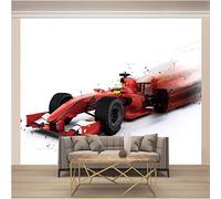 ZWYHYP 3D Wallpaper Murals Race car Wall Posters Photo Wall Murals 3D Wall Stickers Effect Decoration Wallpaper Boys Girls for Bedroom Living Room 350cm×256cm