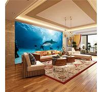 ZWYHYP Photo Wallpaper Living Room Shark 3D Photo Wallpaper Mural Non-Woven 3D Wallpaper Paste Living Room The Wall for Bedroom Mural Border 350cm×250cm