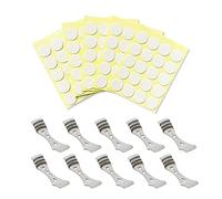 ZWZNBL 100Pcs Candle Wick Stickers, with 10Pcs Stainless Steel Candle Wick Holder, Candle Wick Centering Device for Candle Making, Candle Lovers Gift,White,grey,10*2.5