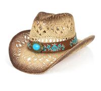 ZWZPOP Cowboy Hat,Cowgirl Hat,Turquoise Stone