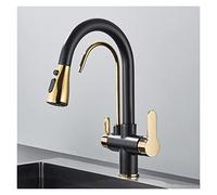 ZX PHD2Z Kitchen Faucet with Pull Down Spray Head 360° Rotatable Water Filter 3 Way Sink Mixer Tap for Easy Flow Control Modern Design and Stylish