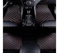 ZXAJDWNU 4 Pieces Car Floor Mats For Audi Q7 7seats 2020 2021 2022 2023, Tailored Leather Front Rear Row Floor Liners All-Weather Wear-Resistant Protection Carpet Interior Accessories,D/Black-Red