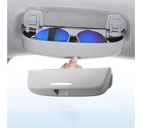 ZXAJDWNU Abs Car Sunglasses Holder Case For Audi A3 A4 A5 A6 Q3 Q5 Q7, Glasses Storage Box Interior Organiser Vehicle Organizer Sun Visor Accessories, Grey