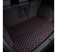 ZXAJDWNU Car Boot Liner For Ford Mustang Mach-E 2021 2022 2023, Custom Leather Trunk Cargo Tray Protector Liners Pads With Raised Edges Waterproof Anti-Slip Carpets Interior Accessories,D/Black-Red