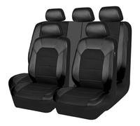 ZXAJDWNU Car Leather Seat Covers Sets For Mitsubishi Outlander PHEV 2000-2023, Full Set Front Rear Seat Protectors Breathable Comfortable Side Airbag Compatible Interior Accessories,A/Black