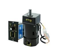 ZXAOMMBEA Asynchronous Motor 120W AC Gear Induction 110V 220V 50Hz 60Hz Single Phase Speed Grovernor Engine with 5RPM to 1350RPM Controller(110V,0-390RPM)