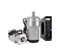 ZXAOMMBEA Servo Motor 750W AC Servomotor 2.39N.M 80 Drive Kit 3000rpm + 17 bit Magnetic Encoder +RS485 with Planetary Gearbox Ratio 5/3/10/15/20/50 220v(Ratio 10)