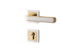 Zxarunas Door Handle with Lock Privacy Door Lever Internal Sets Entry Doors Knobs with Keys for Bedroom, Passage Door Levers(Wei,Silent Version)