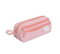 Zxarunas Pencil Case Box Large Capacity Multi-Layered Pencil Case with Handle Portable Minimalist Pen Bag, for School Office Supplies(Rose)